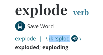 explode syllable hyphens Drop